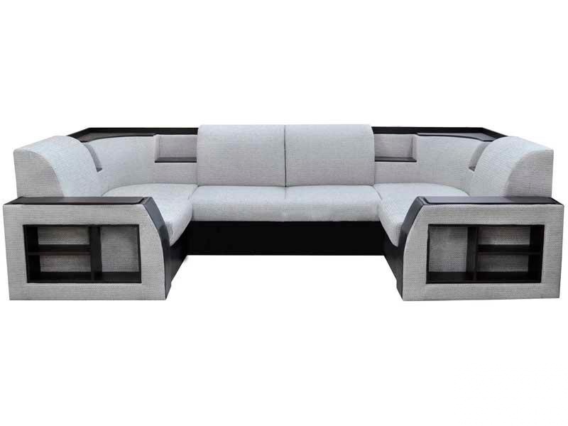 Угловой П-образный диван Ника рогожка